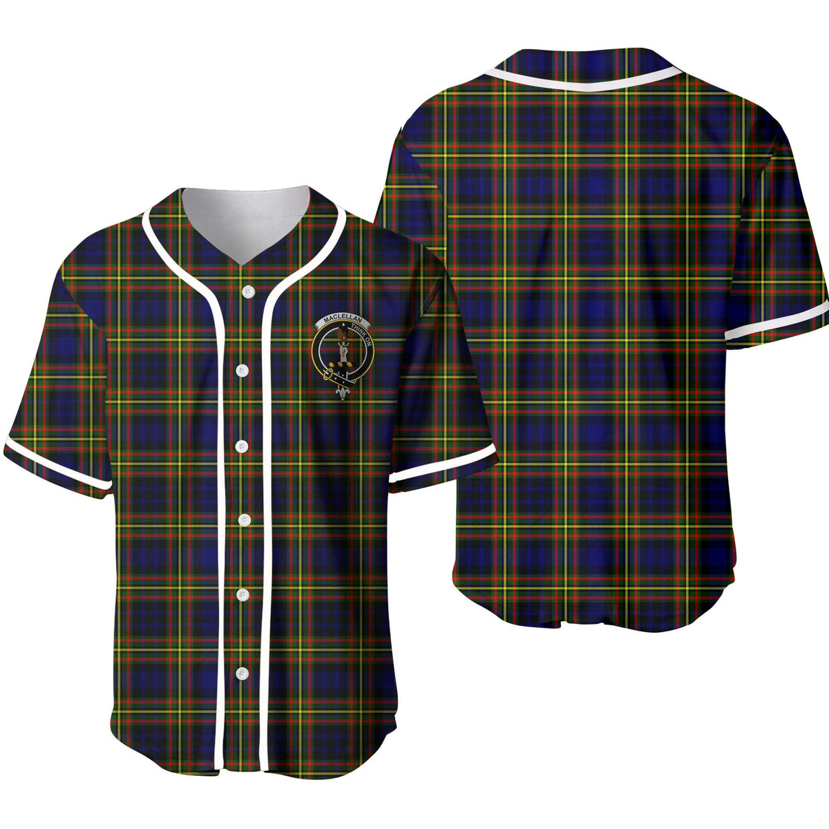 MacLellan Tartan Crest Baseball Jersey