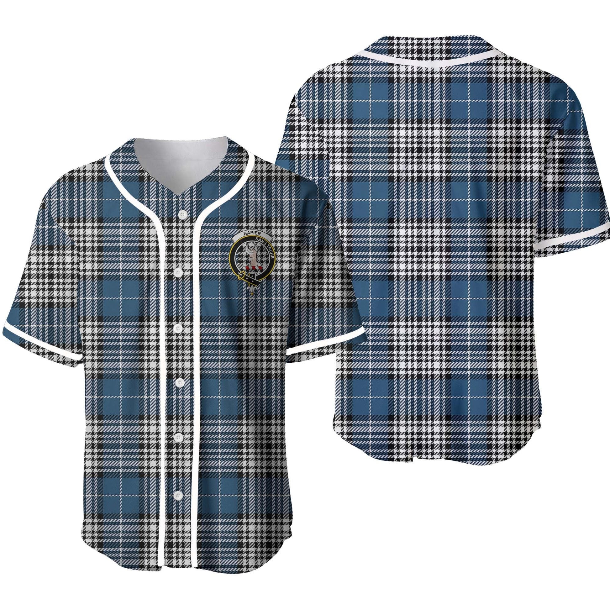 Napier Tartan Crest Baseball Jersey