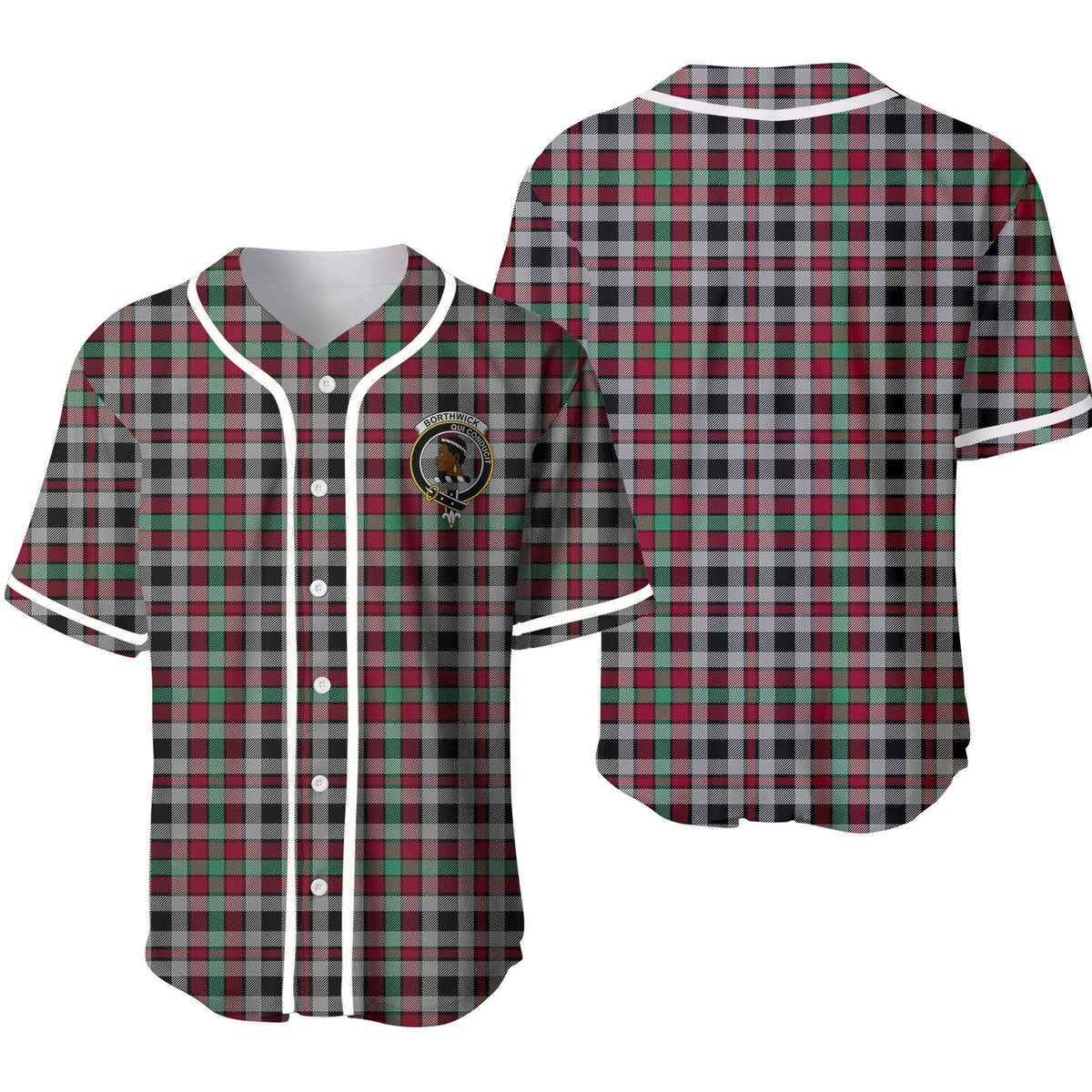 Borthwick Tartan Crest Baseball Jersey