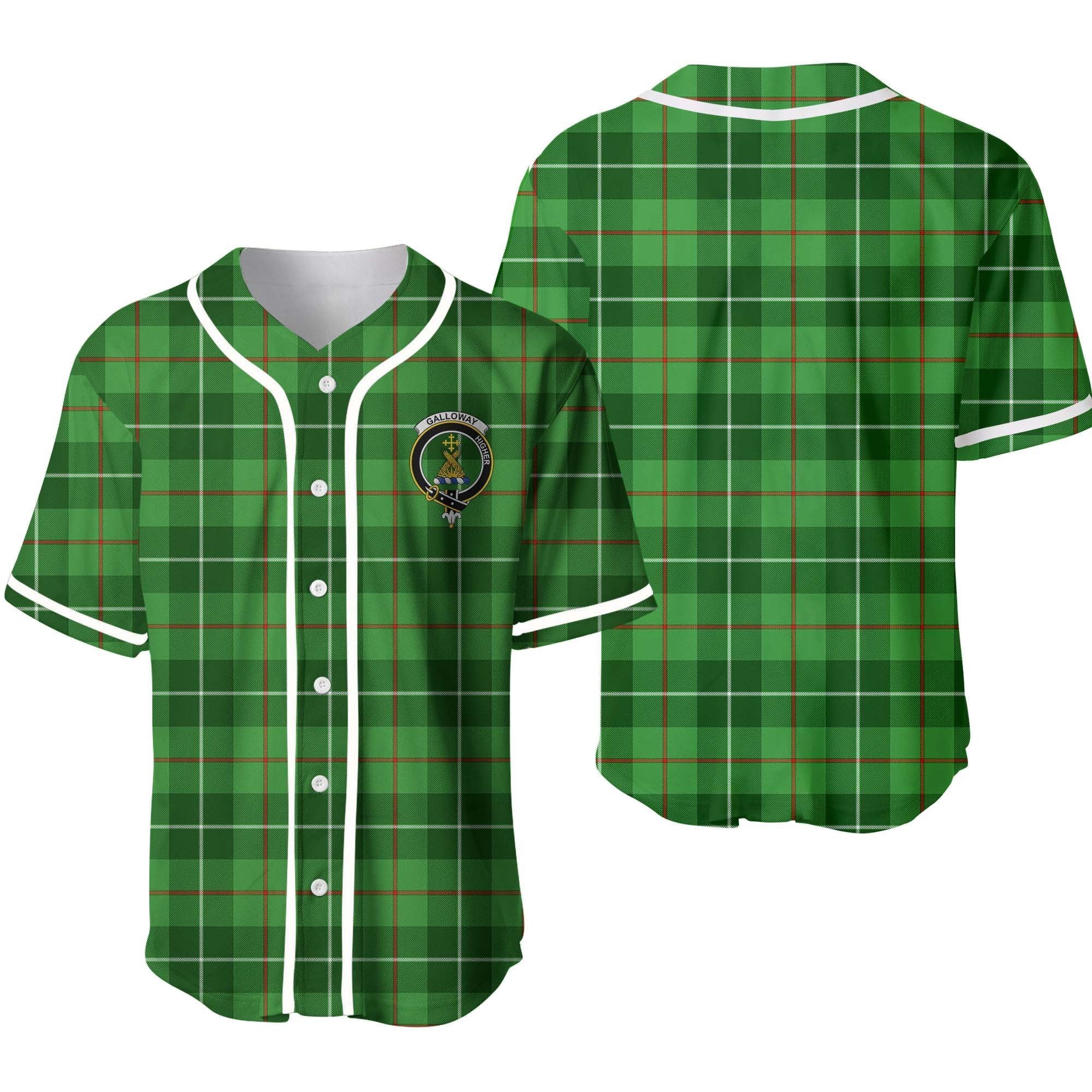 Galloway Tartan Crest Baseball Jersey