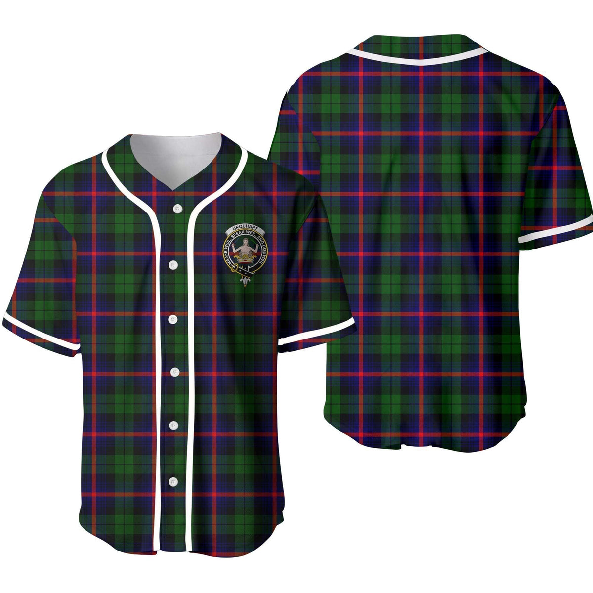 Urquhart Tartan Crest Baseball Jersey