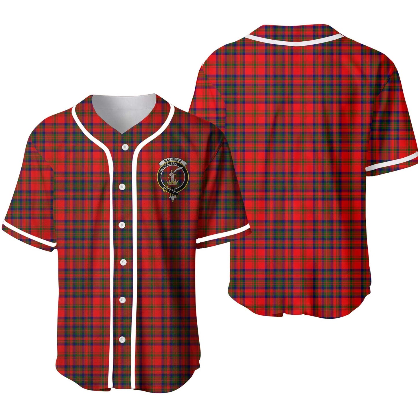 Matheson Tartan Crest Baseball Jersey