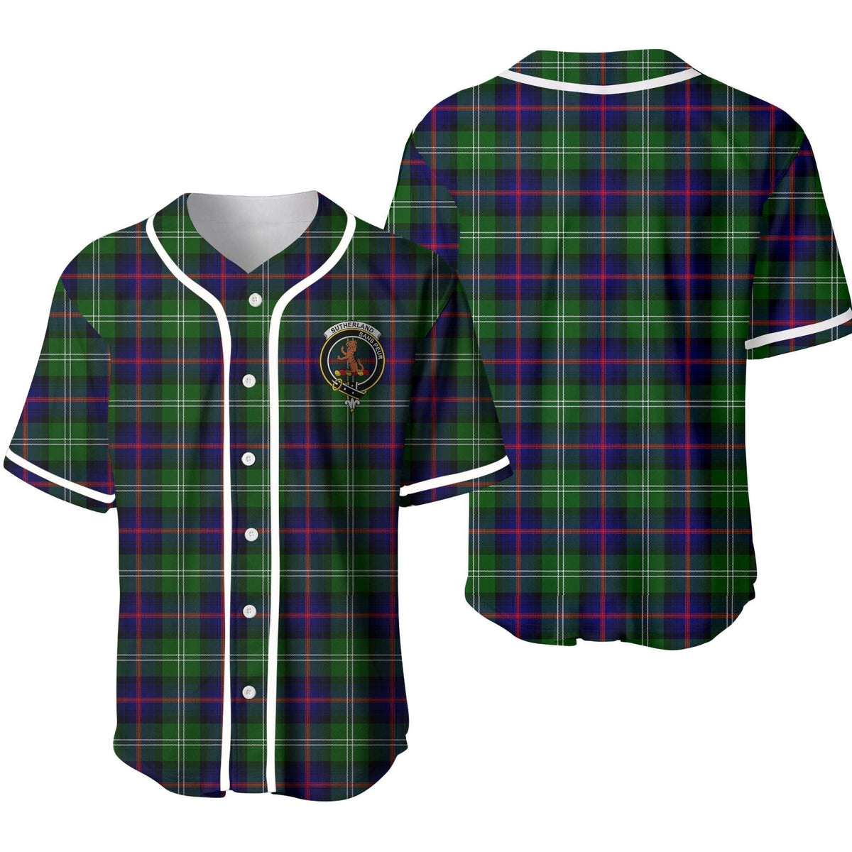 Sutherland II Tartan Crest Baseball Jersey