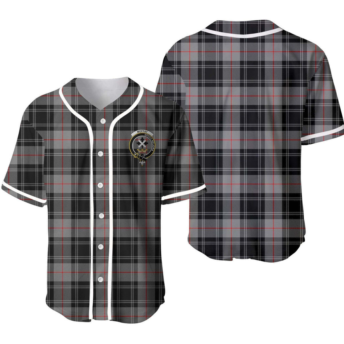 Moffat Tartan Crest Baseball Jersey