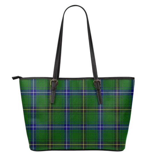 Henderson Modern Tartan Plaid Leather Tote