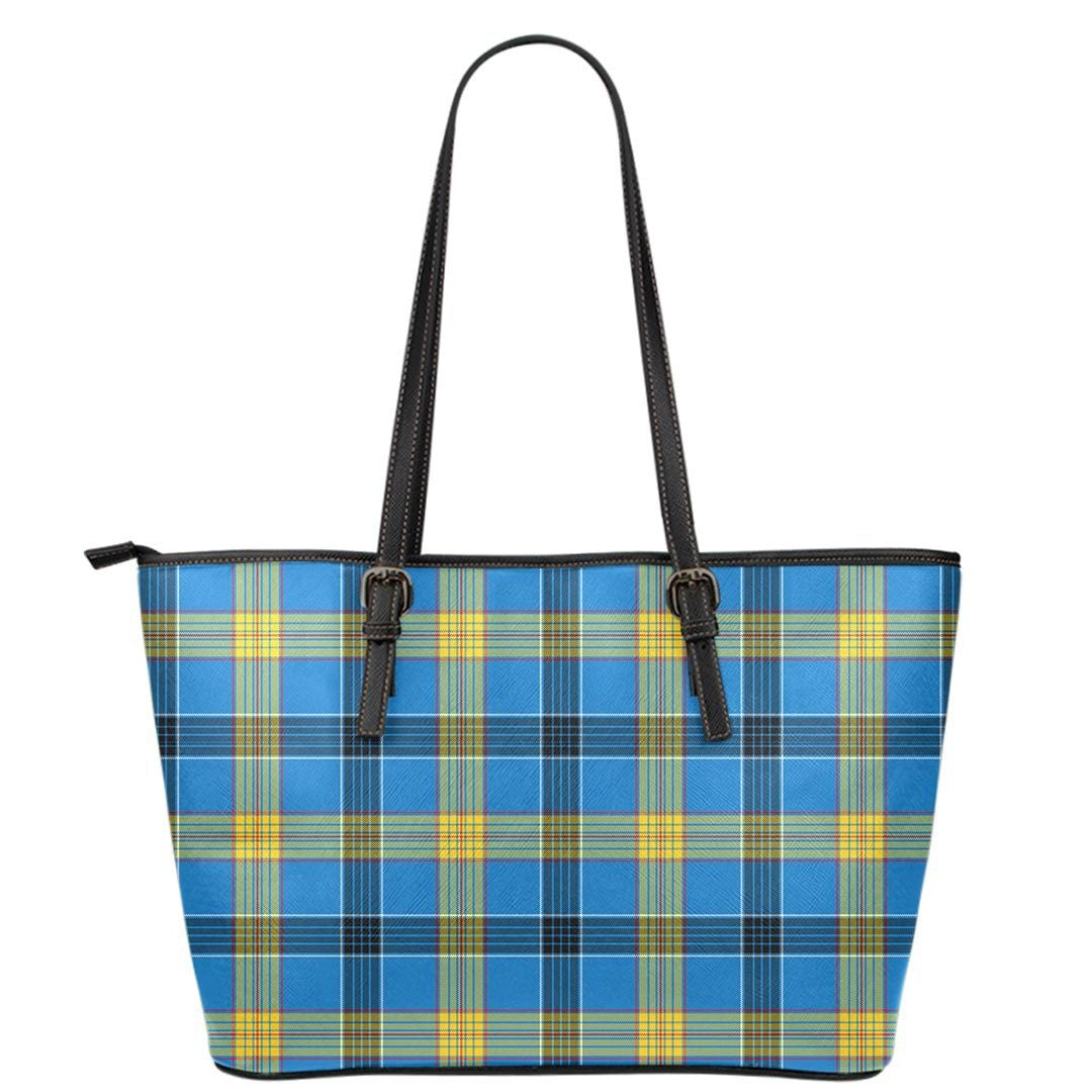 Laing Tartan Plaid Leather Tote