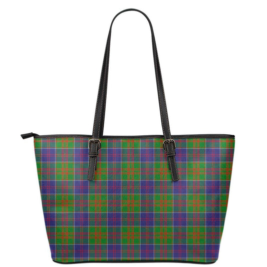 Stewart of Appin Hunting Modern Tartan Plaid Leather Tote