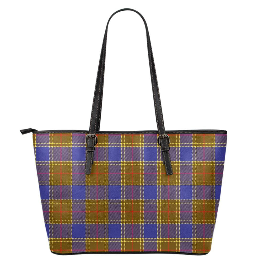 Balfour Modern Tartan Plaid Leather Tote