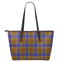 Balfour Modern Tartan Plaid Leather Tote