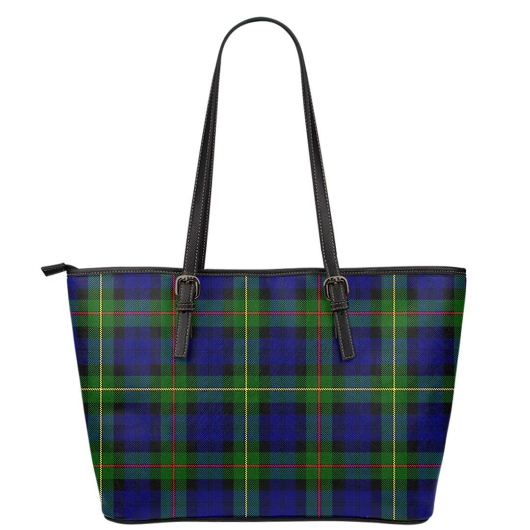 MacEwen Modern Tartan Plaid Leather Tote