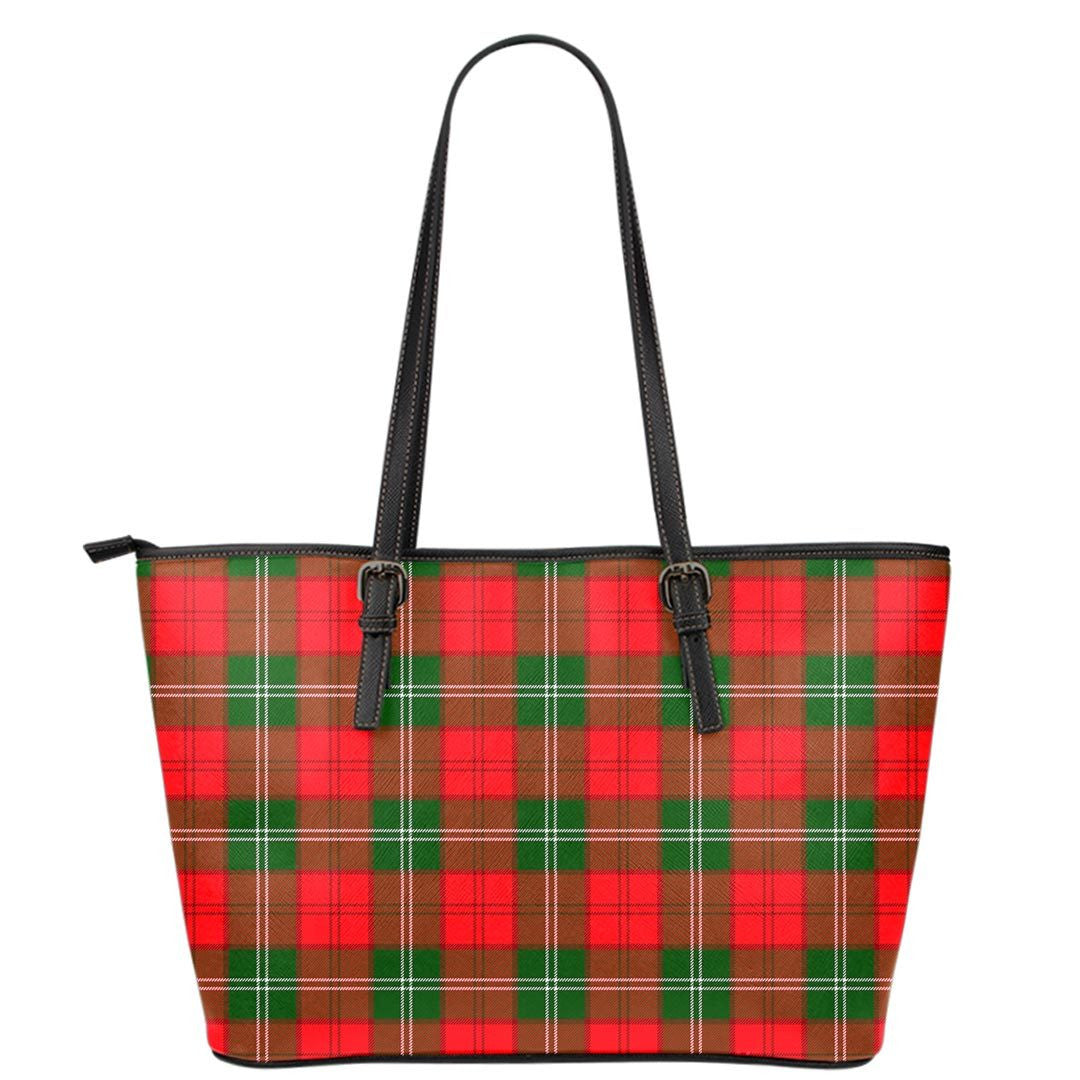 Lennox Modern Tartan Plaid Leather Tote