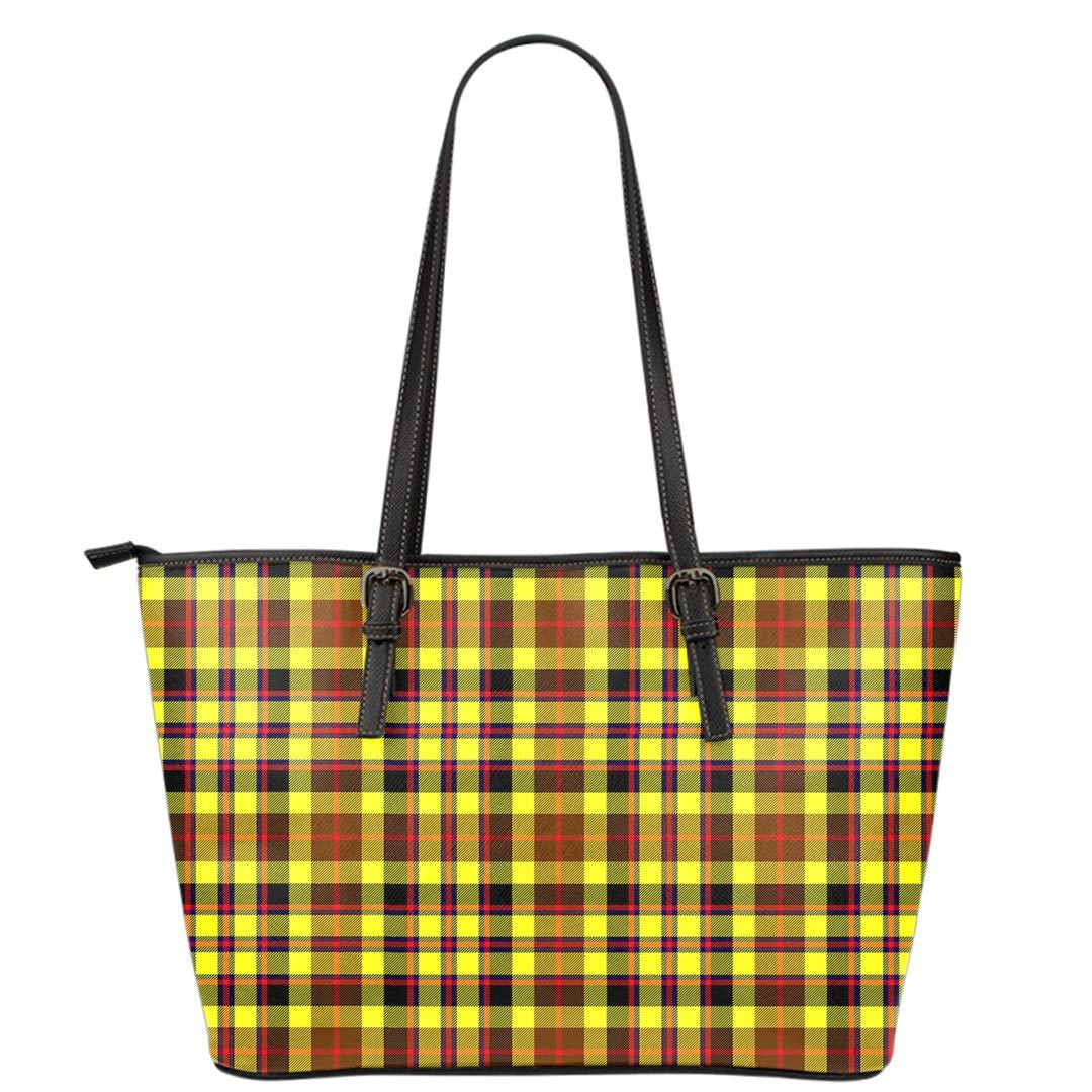 Jardine Tartan Plaid Leather Tote