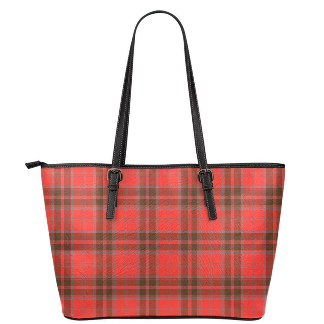 Grant Weathered Tartan Plaid Leather Tote