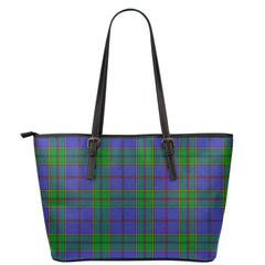 Strachan Tartan Plaid Leather Tote