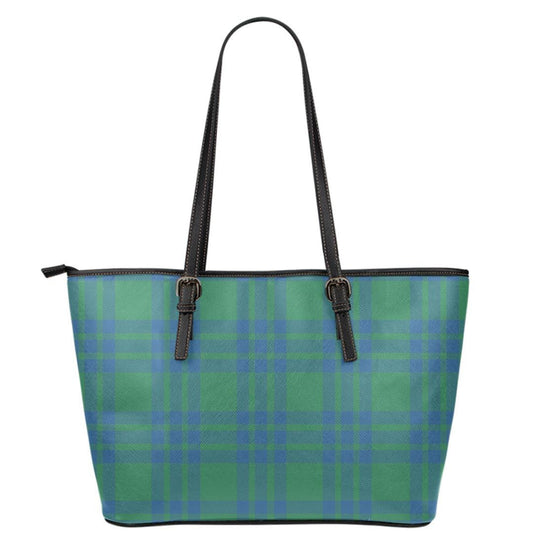 Montgomery Ancient Tartan Plaid Leather Tote