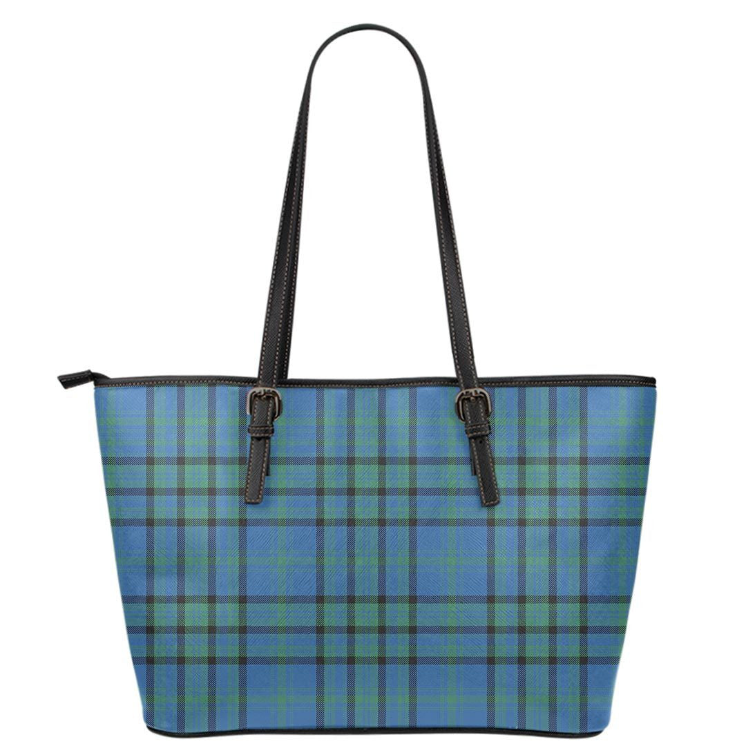 Matheson Hunting Ancient Tartan Plaid Leather Tote