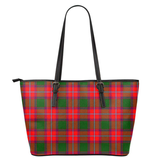 Rattray Modern Tartan Plaid Leather Tote