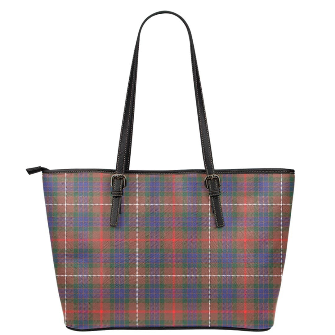 Fraser Hunting Modern Tartan Plaid Leather Tote