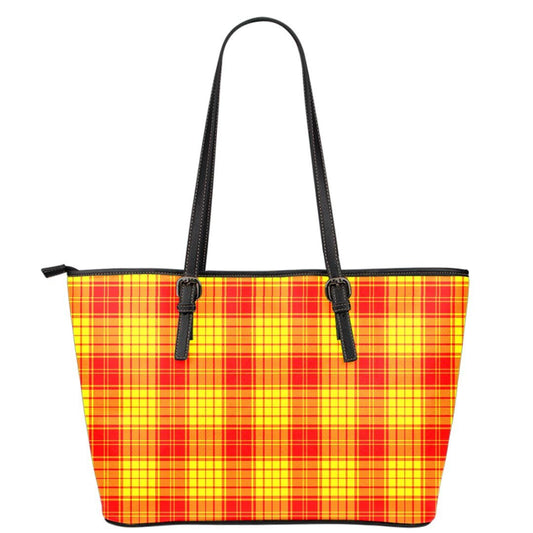 MacMillan Clan Tartan Plaid Leather Tote