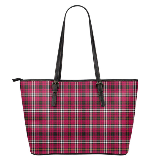 Little Tartan Plaid Leather Tote