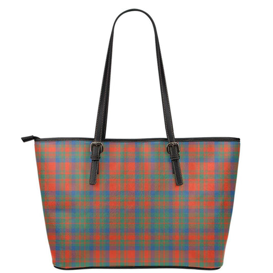 Matheson Ancient Tartan Plaid Leather Tote