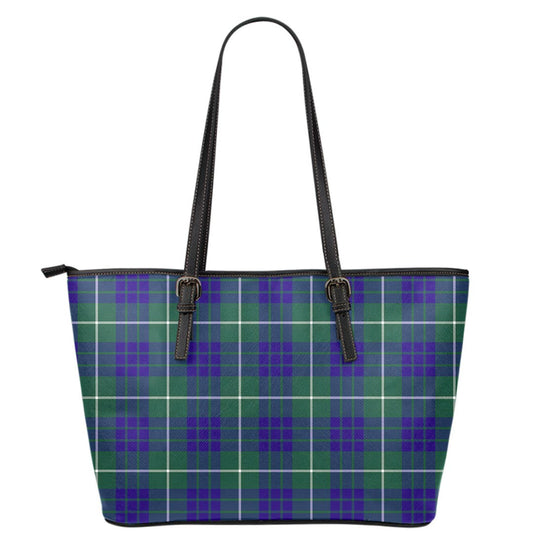 Hamilton Hunting Modern Tartan Plaid Leather Tote