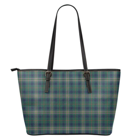 Kennedy Modern Tartan Plaid Leather Tote