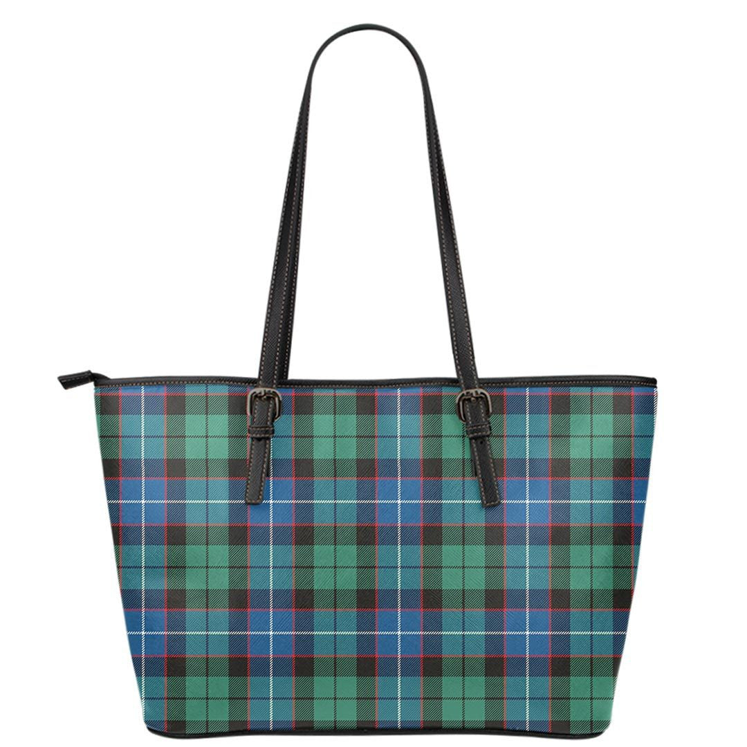 Hunter Ancient Tartan Plaid Leather Tote