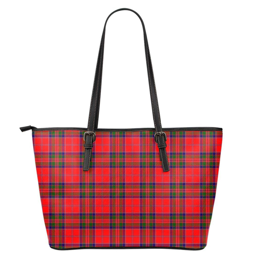 MacGillivray Modern Tartan Plaid Leather Tote