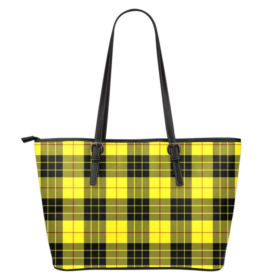MacLeod of Lewis Modern Tartan Plaid Leather Tote