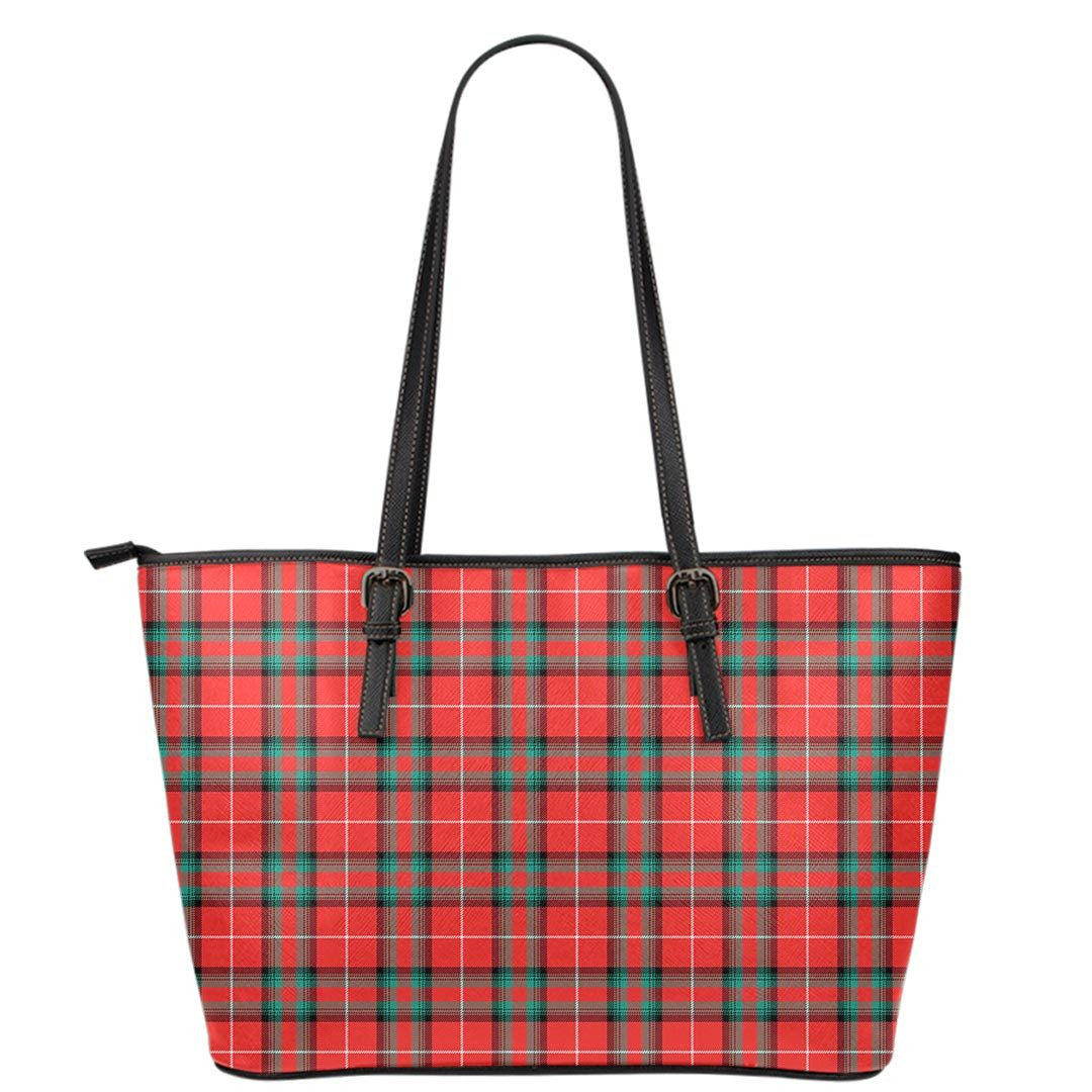 Stuart of Bute Tartan Plaid Leather Tote