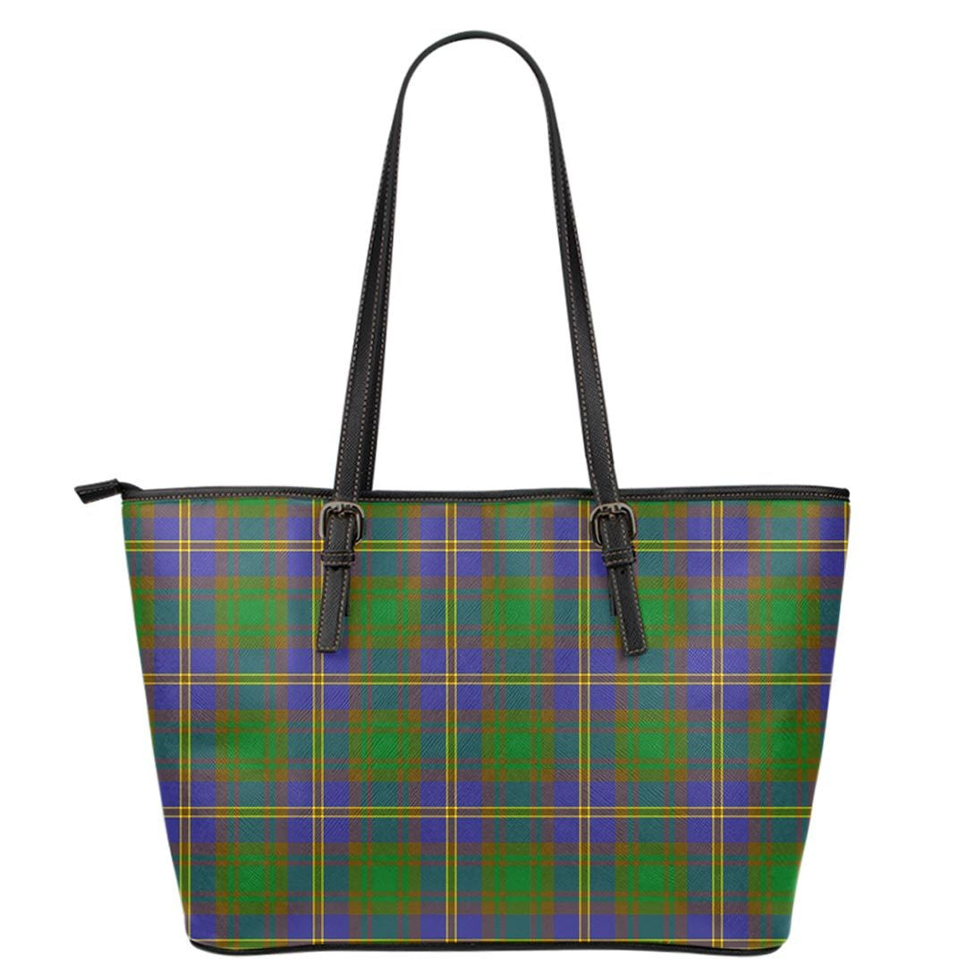 Strange of Balkaskie Tartan Plaid Leather Tote