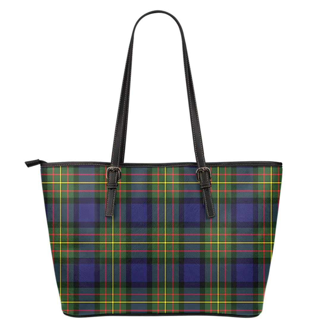 MacLaren Modern Tartan Plaid Leather Tote