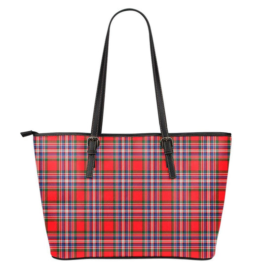 MacFarlane Modern Tartan Plaid Leather Tote