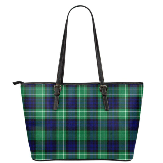 Abercrombie Tartan Plaid Leather Tote