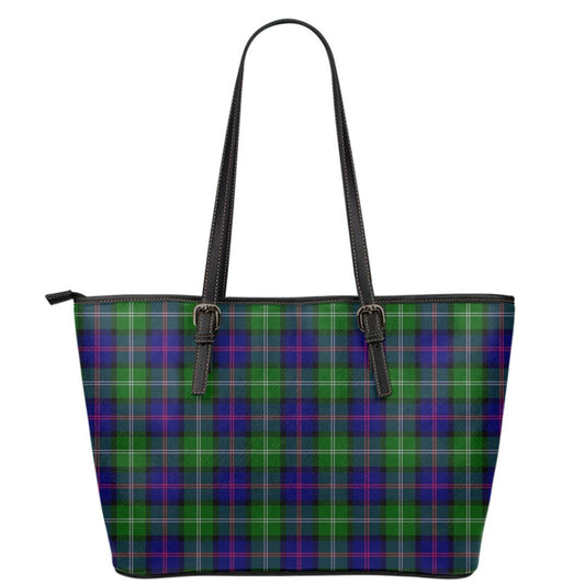 MacThomas Modern Tartan Plaid Leather Tote