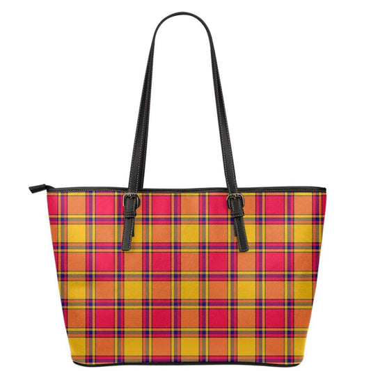 Scrymgeour Tartan Plaid Leather Tote