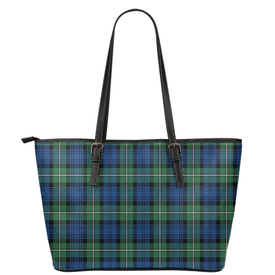 Forbes Ancient Tartan Plaid Leather Tote