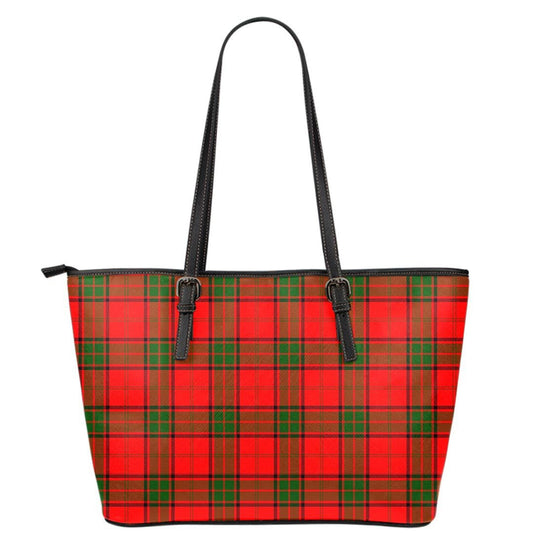 Maxwell Modern Tartan Plaid Leather Tote