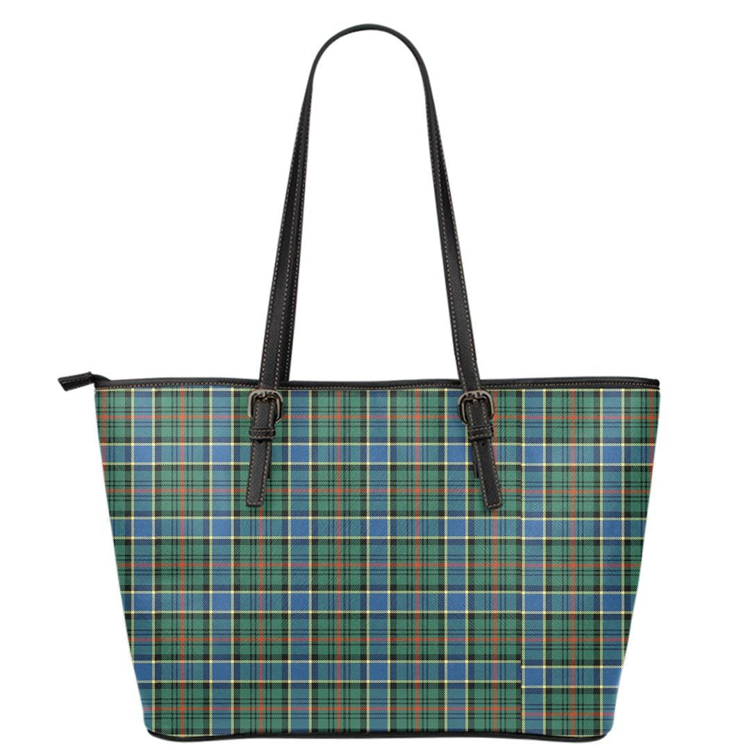 Ogilvie Hunting Modern Tartan Plaid Leather Tote