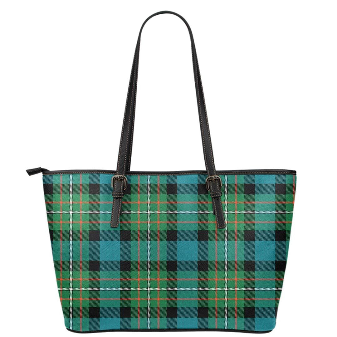 FERGUSON ANCIENT Tartan Plaid Leather Tote