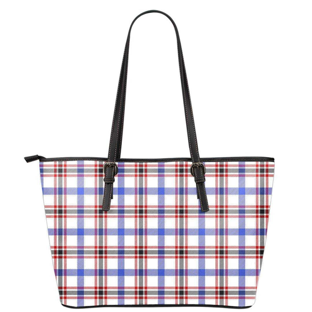 Boswell Modern Tartan Plaid Leather Tote