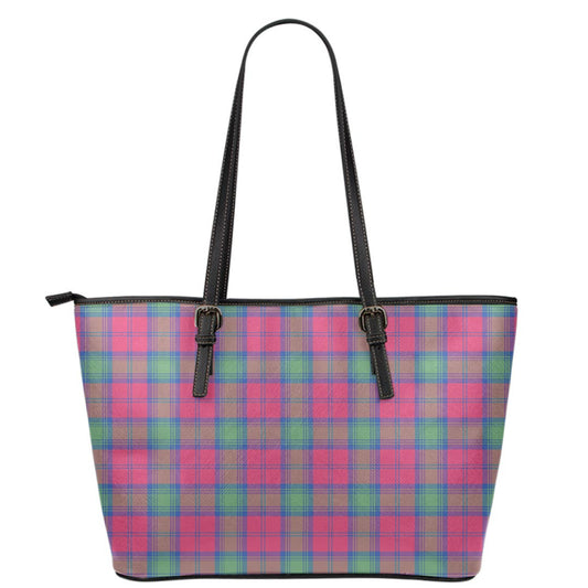 Lindsay Ancient Tartan Plaid Leather Tote