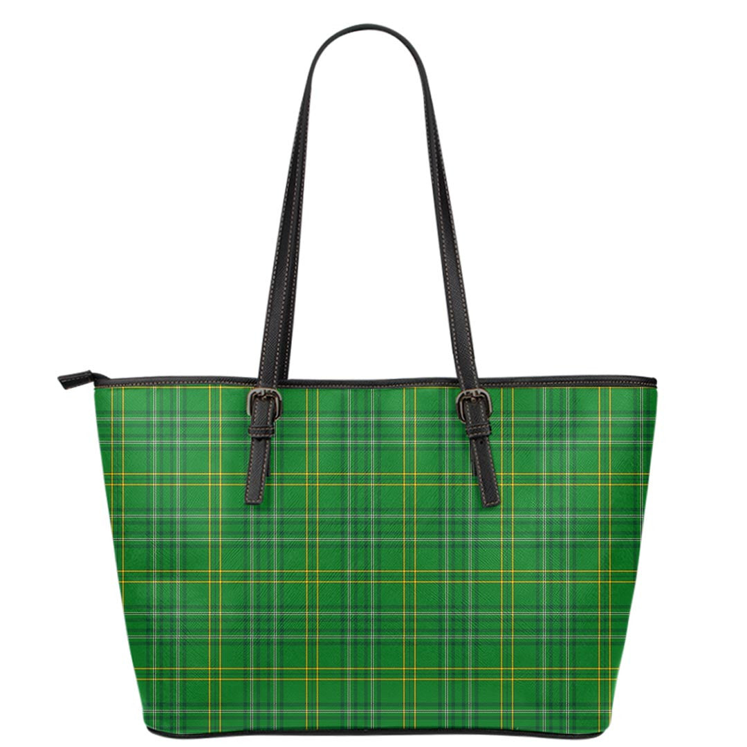 Wexford County Tartan Plaid Leather Tote
