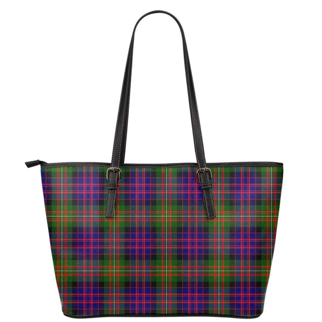 MacDonnell of Glengarry Modern Tartan Plaid Leather Tote
