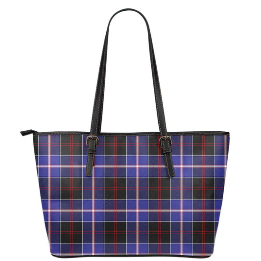 Dunlop Modern Tartan Plaid Leather Tote