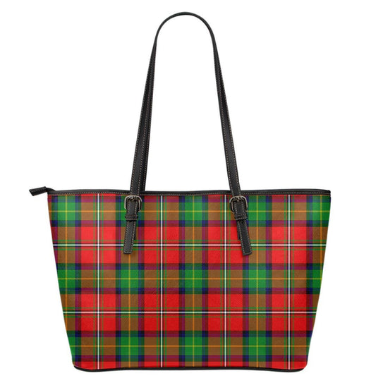 Boyd Modern Tartan Plaid Leather Tote