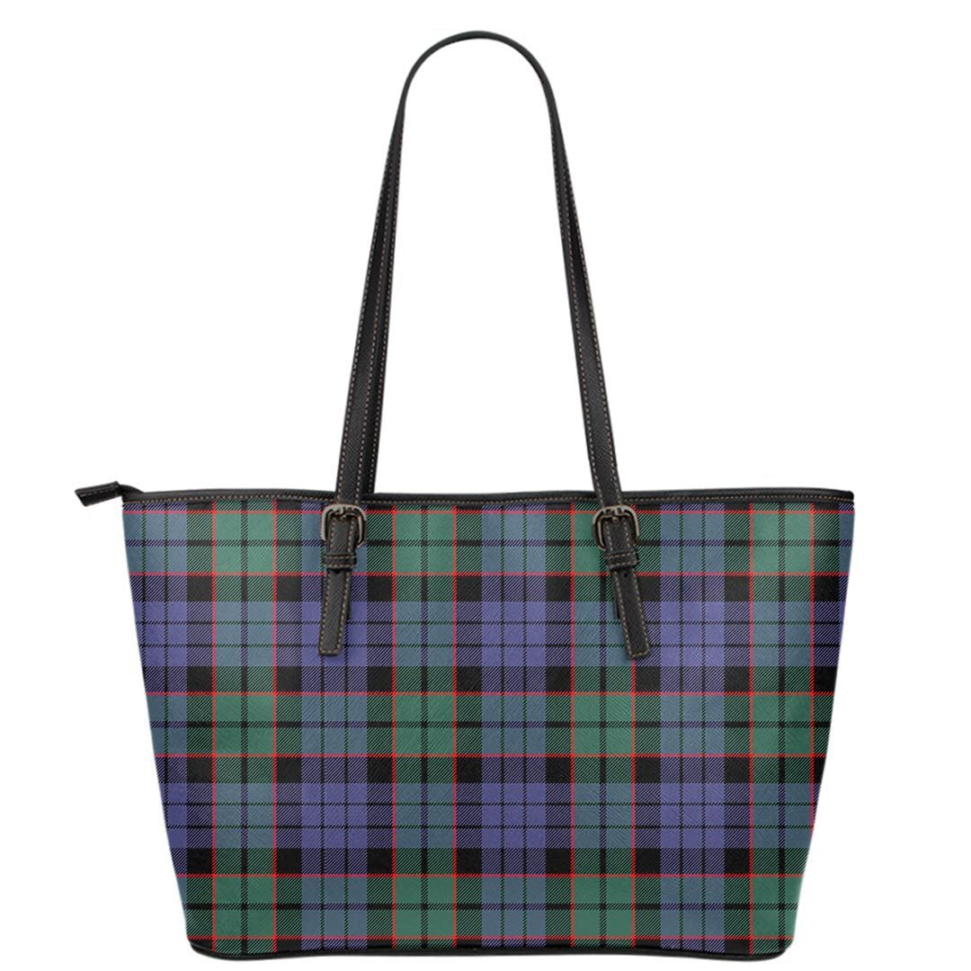 Fletcher Modern Tartan Plaid Leather Tote