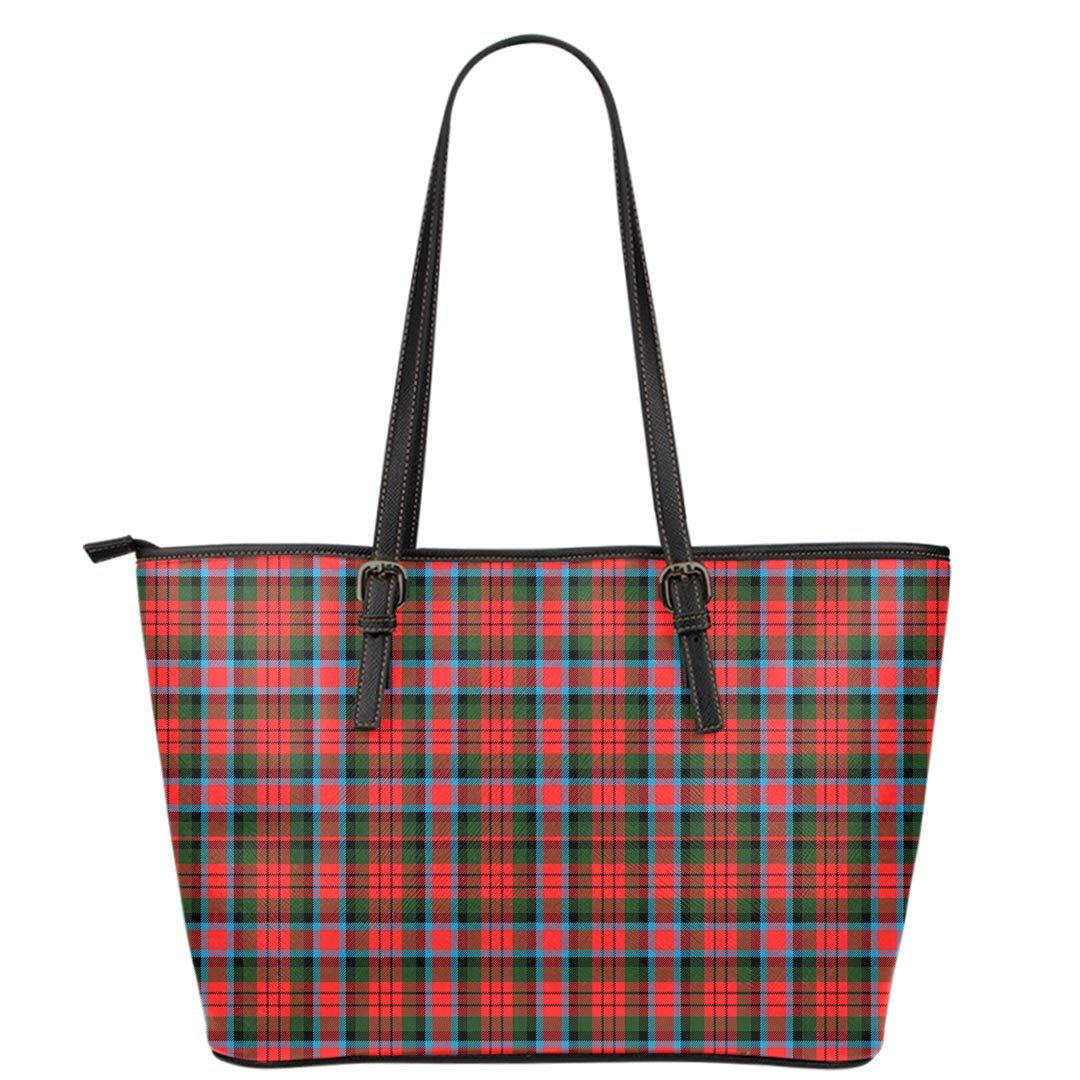 MacDuff Modern Tartan Plaid Leather Tote