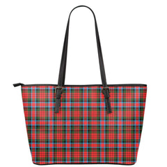 MacDuff Modern Tartan Plaid Leather Tote